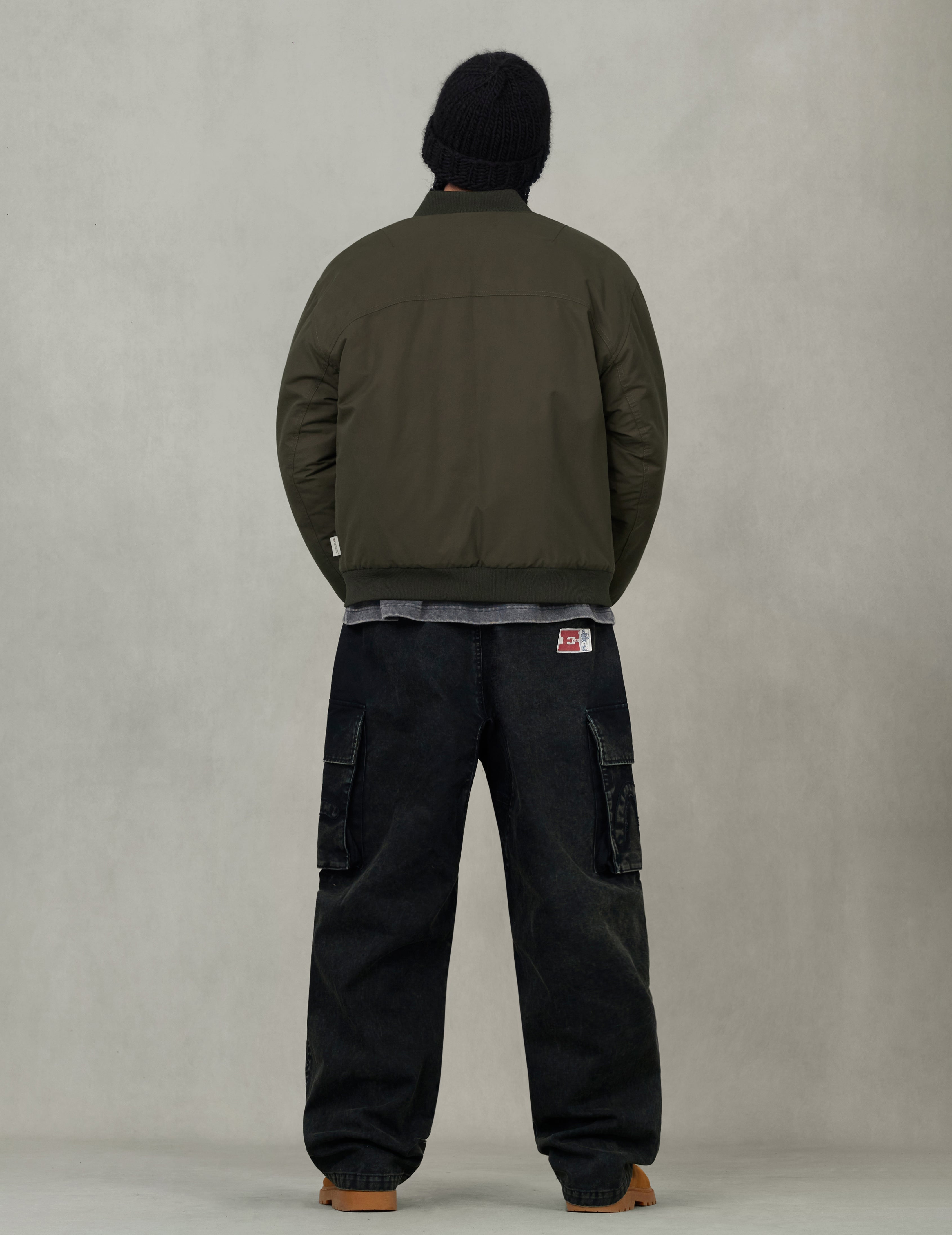 E和海鸥图章印花常规版型飞行员夹克