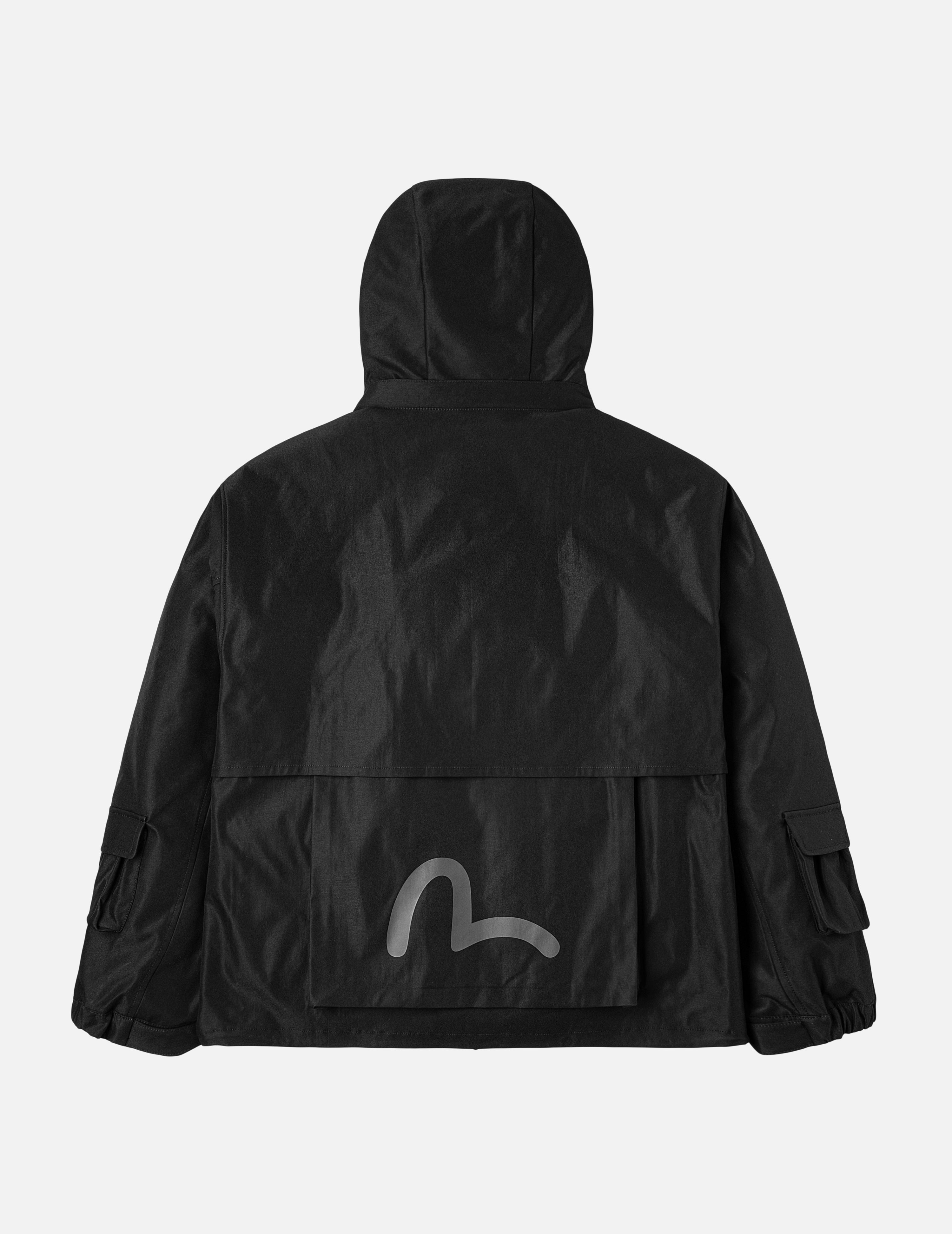 多口袋常规版型可拆式连帽户外外套