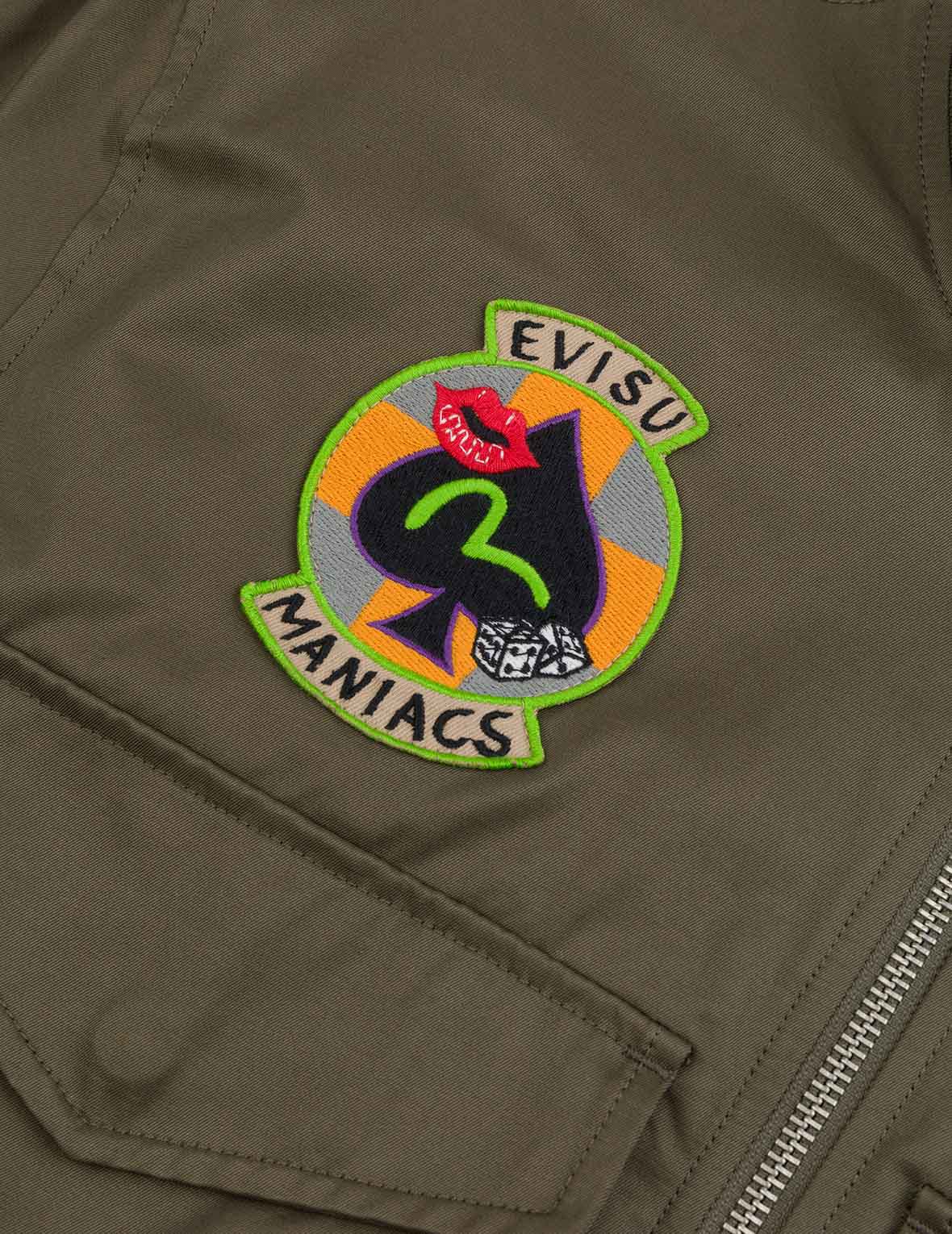 Multi Logo Badges Embroidery Regular Fit Padded Bomber Jacket