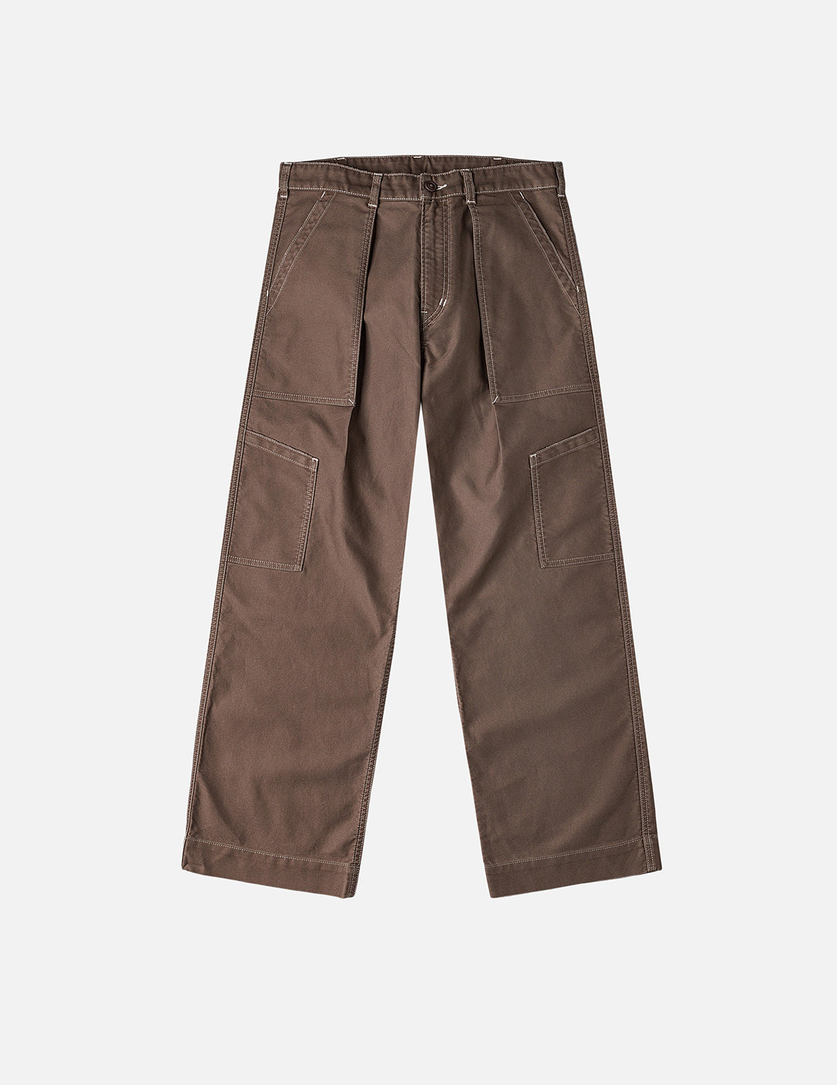 手绘海鸥印花宽版休闲飞行裤