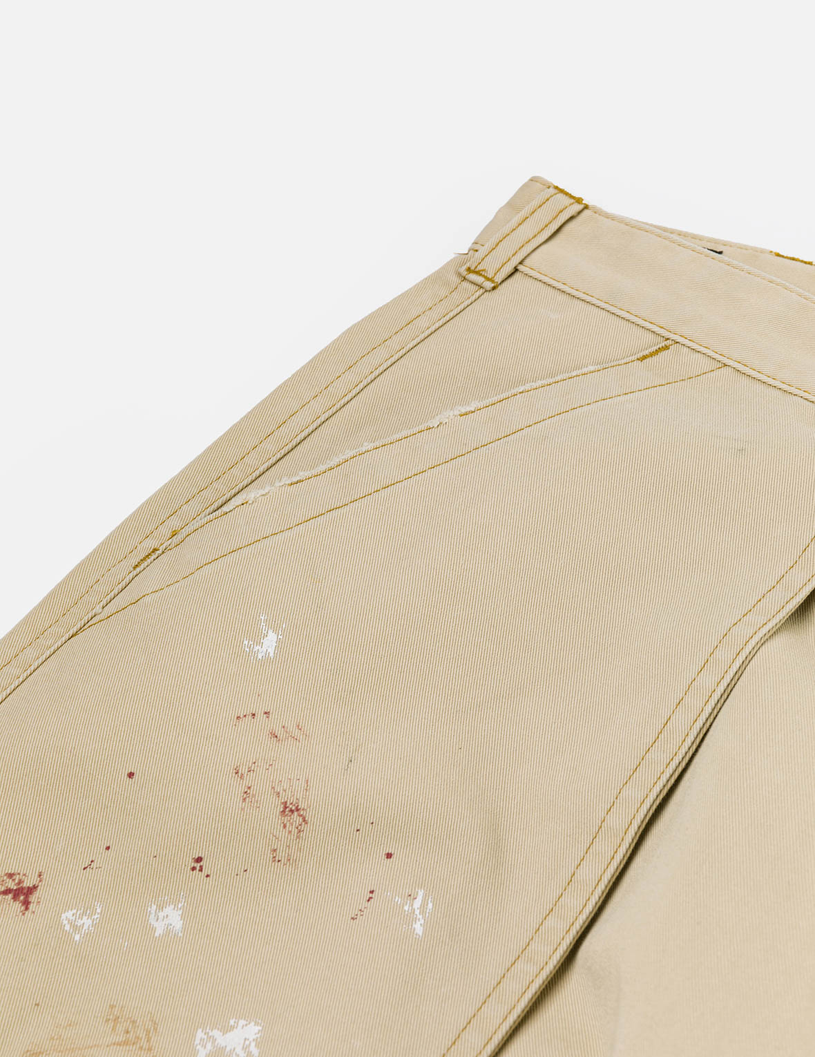 Hand-Painted Seagull and Splash-ink Print Relax Fit Flight Pants