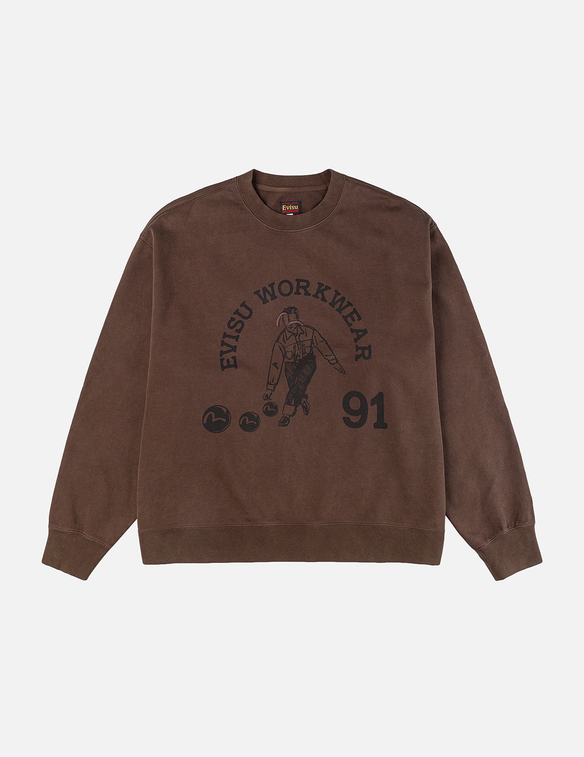 Bowling Workwear Print Relax Fit Sweatshirt