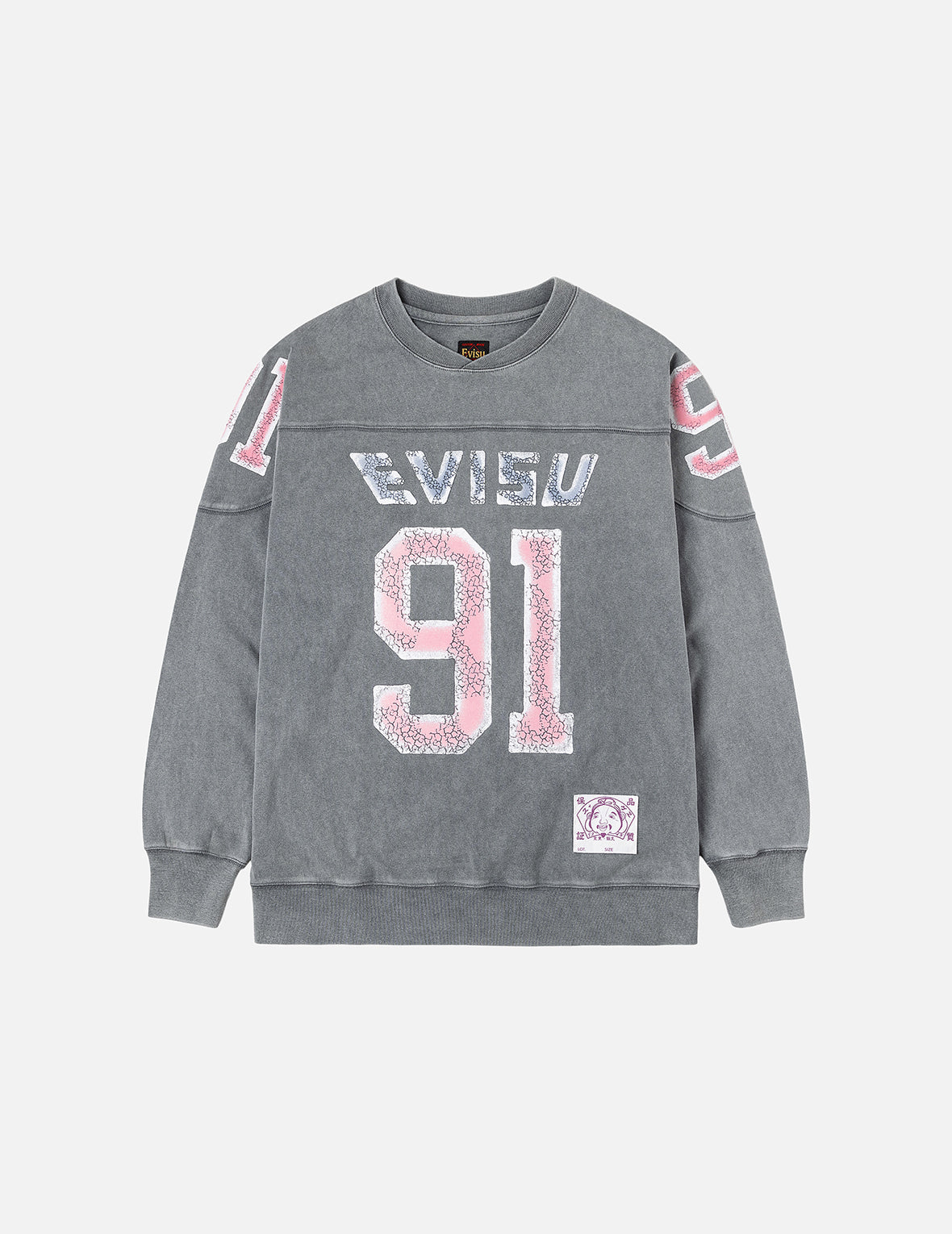 Logo and "91" Print Regular Fit Long-Sleeve T-shirt