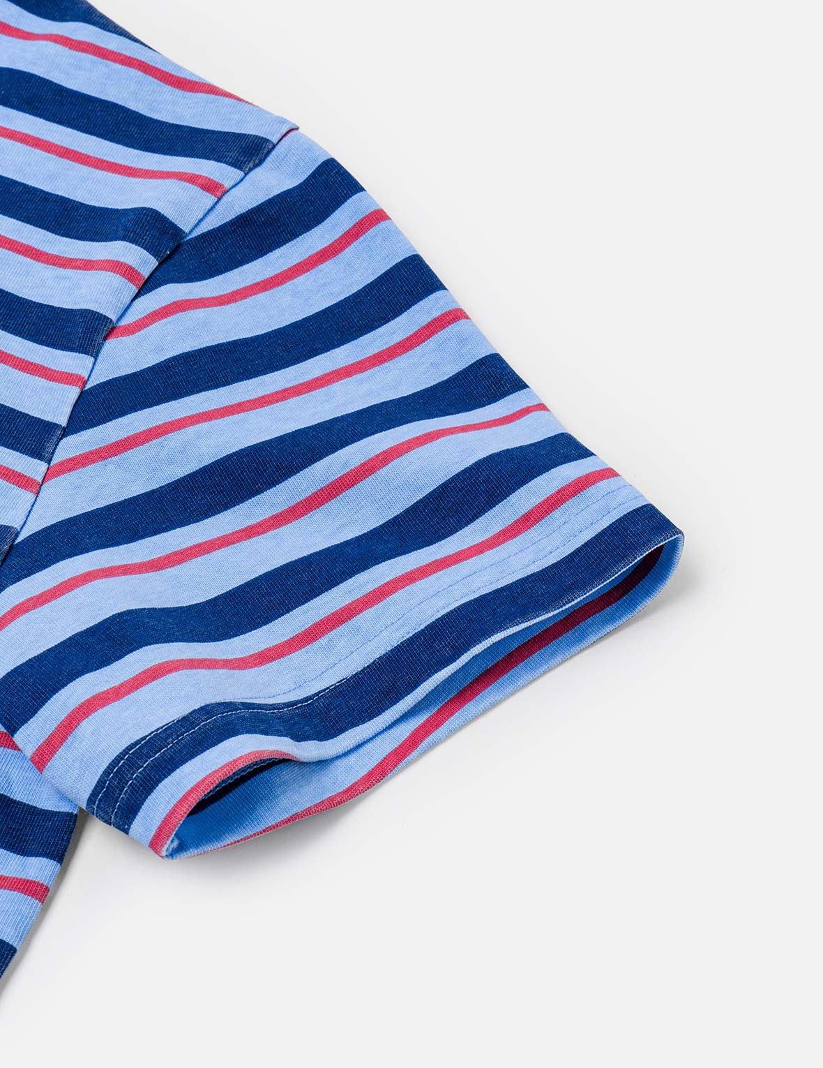 小海鸥贴布宽版休闲条纹T恤