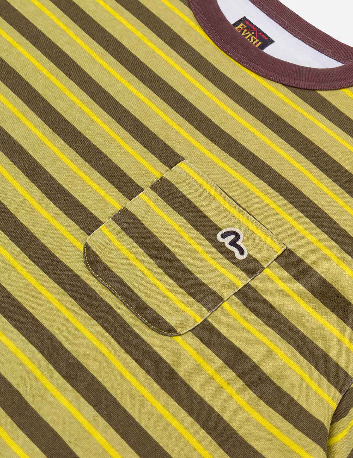 小海鸥贴布宽版休闲条纹T恤