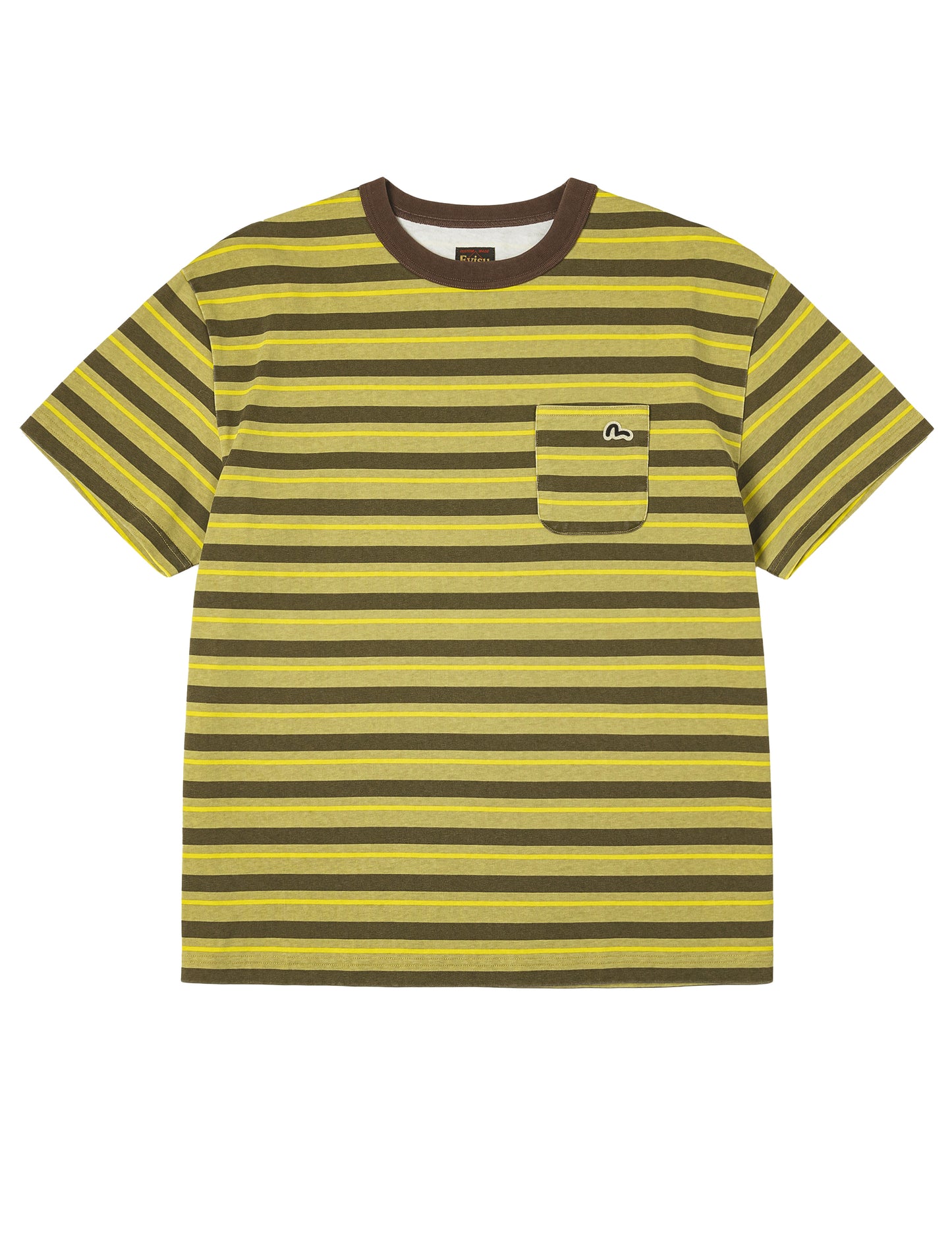 小海鸥贴布宽版休闲条纹T恤