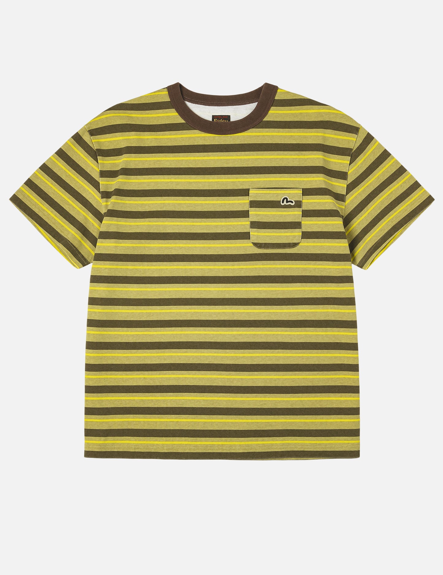 小海鸥贴布宽版休闲条纹T恤