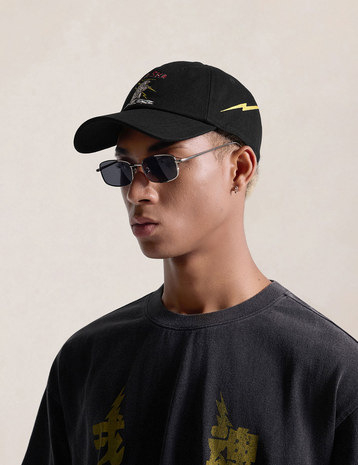 Alaska Bear & Lightning Embroidery Baseball Cap