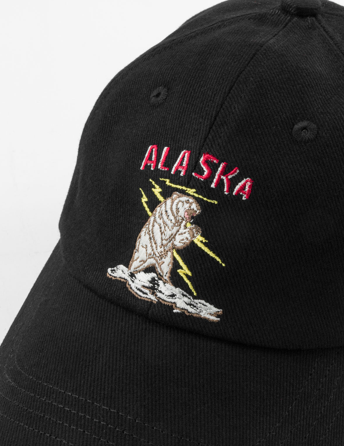 Alaska Bear & Lightning Embroidery Baseball Cap
