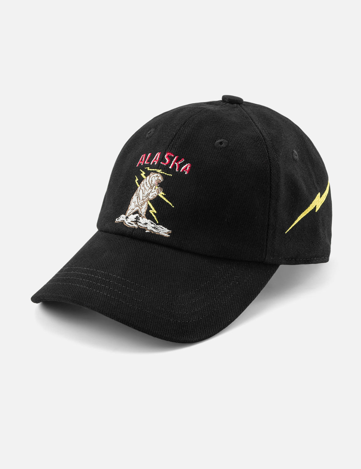 Alaska Bear & Lightning Embroidery Baseball Cap