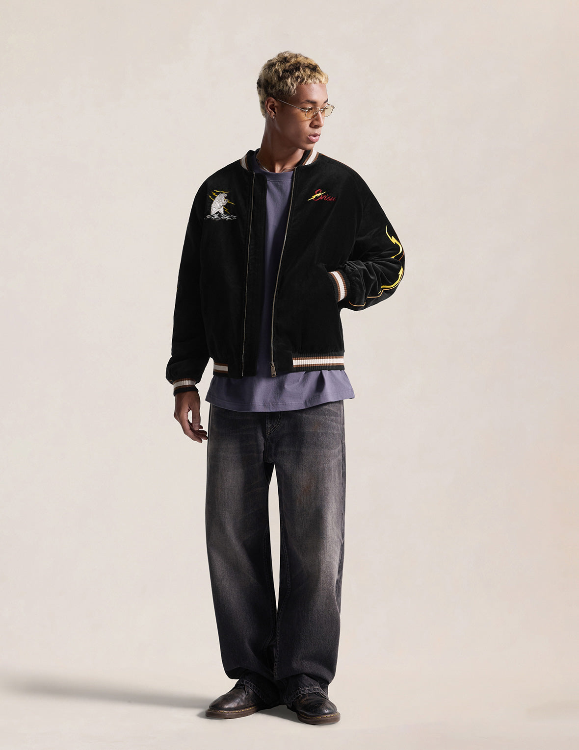 Light Padded Raijin Souvenir Jacket