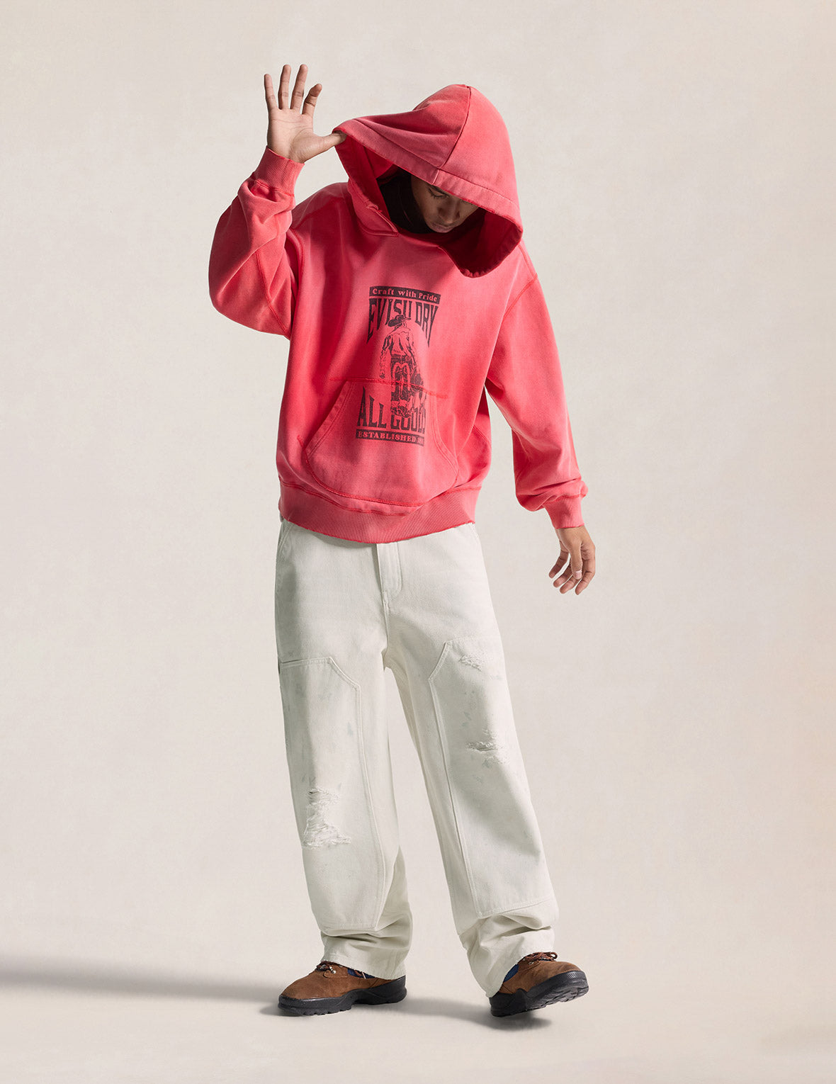 Washed EVISU Dry All Goods Hoodie