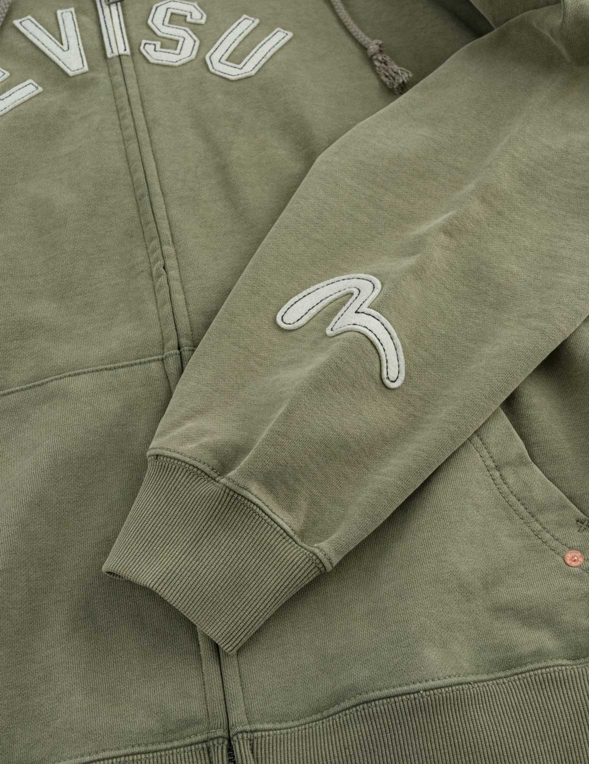 Patched EVISU Zip Hoodie