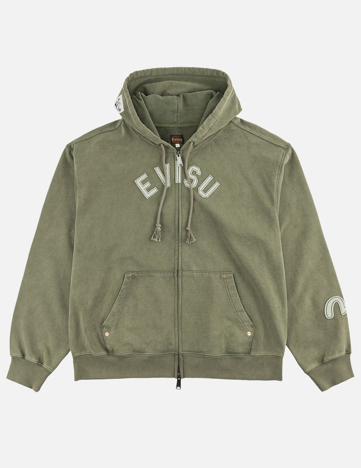 Patched EVISU Zip Hoodie