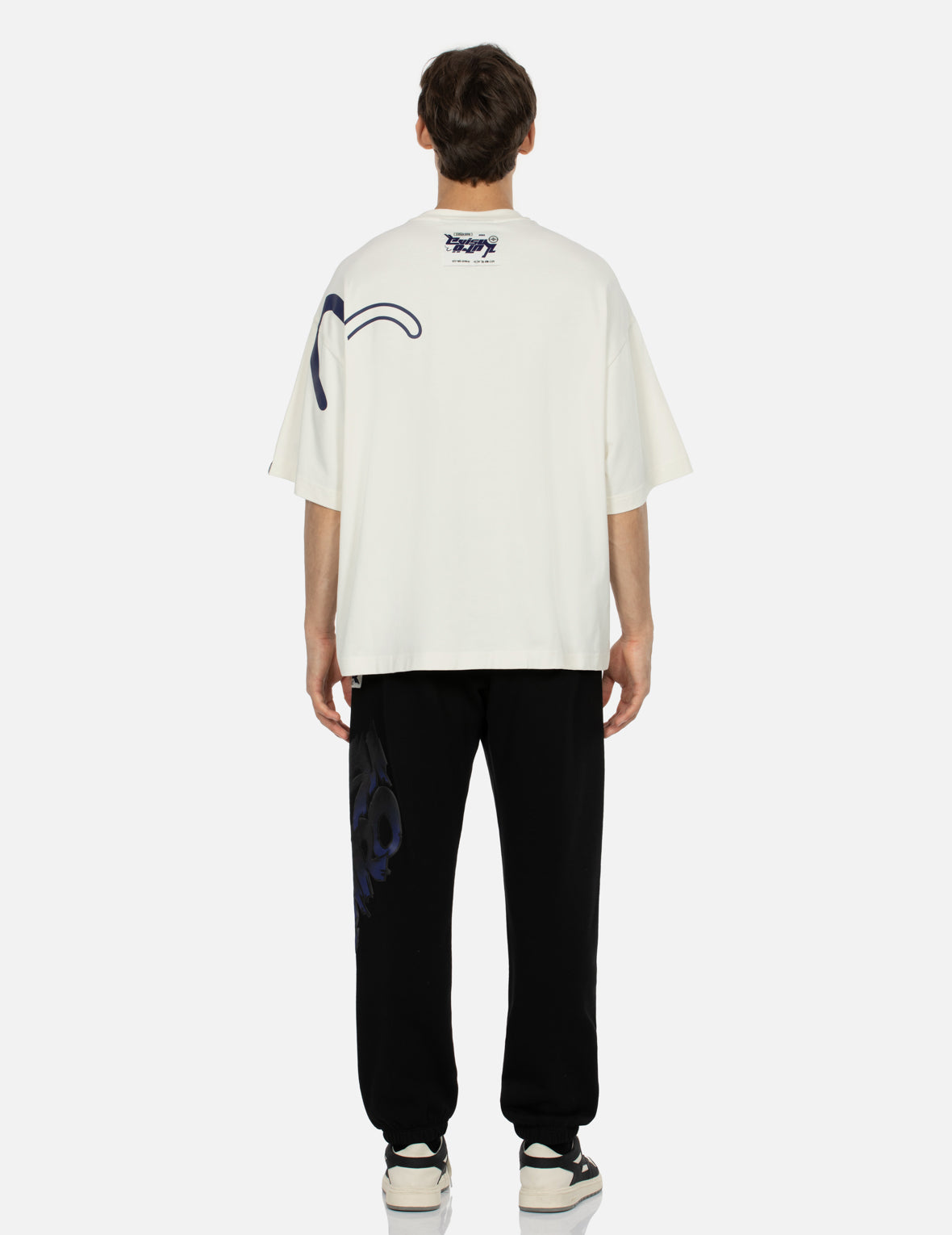 Gradient Graffiti Logo Print Fashion Fit T-shirt