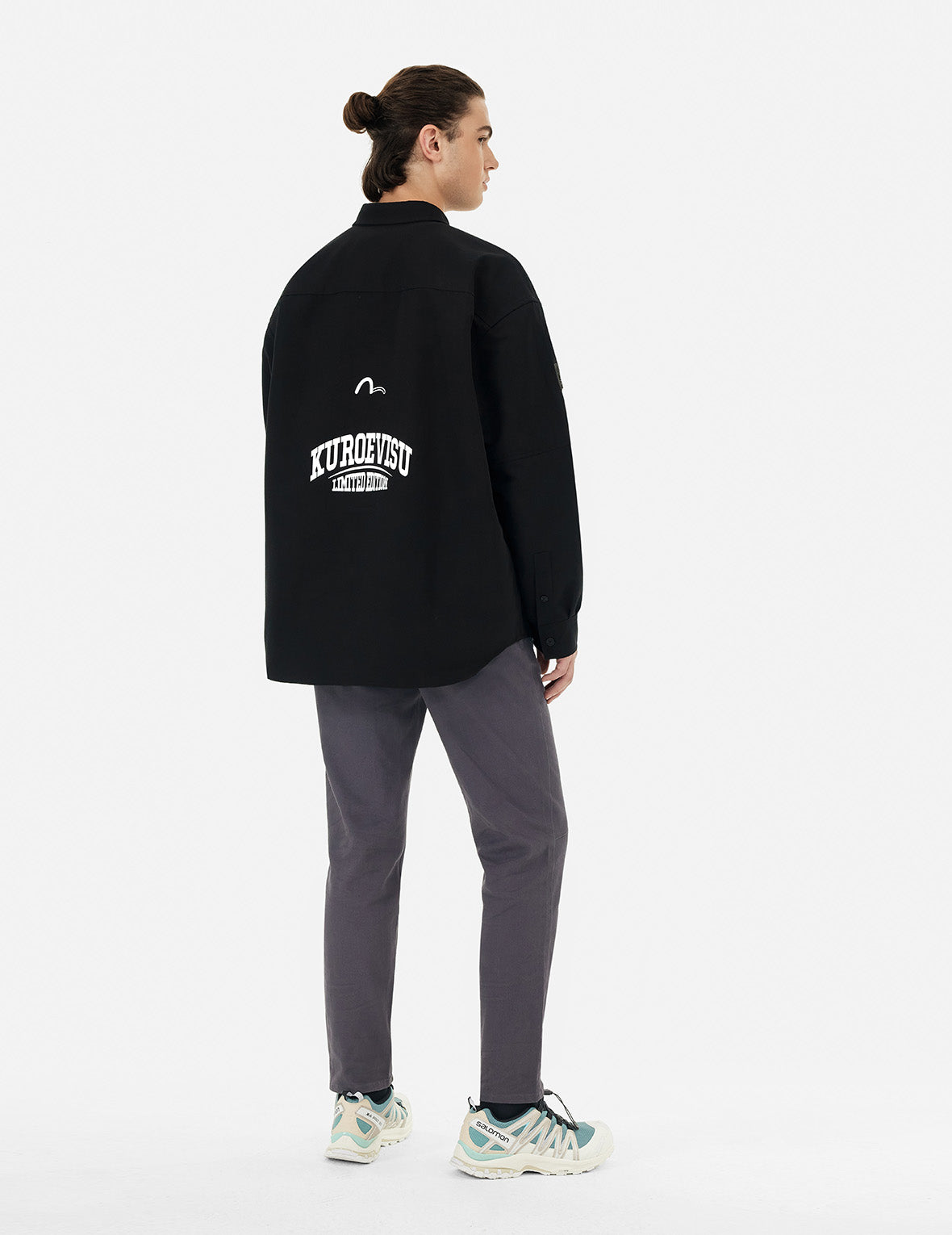 Kamon Embossed with Logo Print Regular Fit Shirt