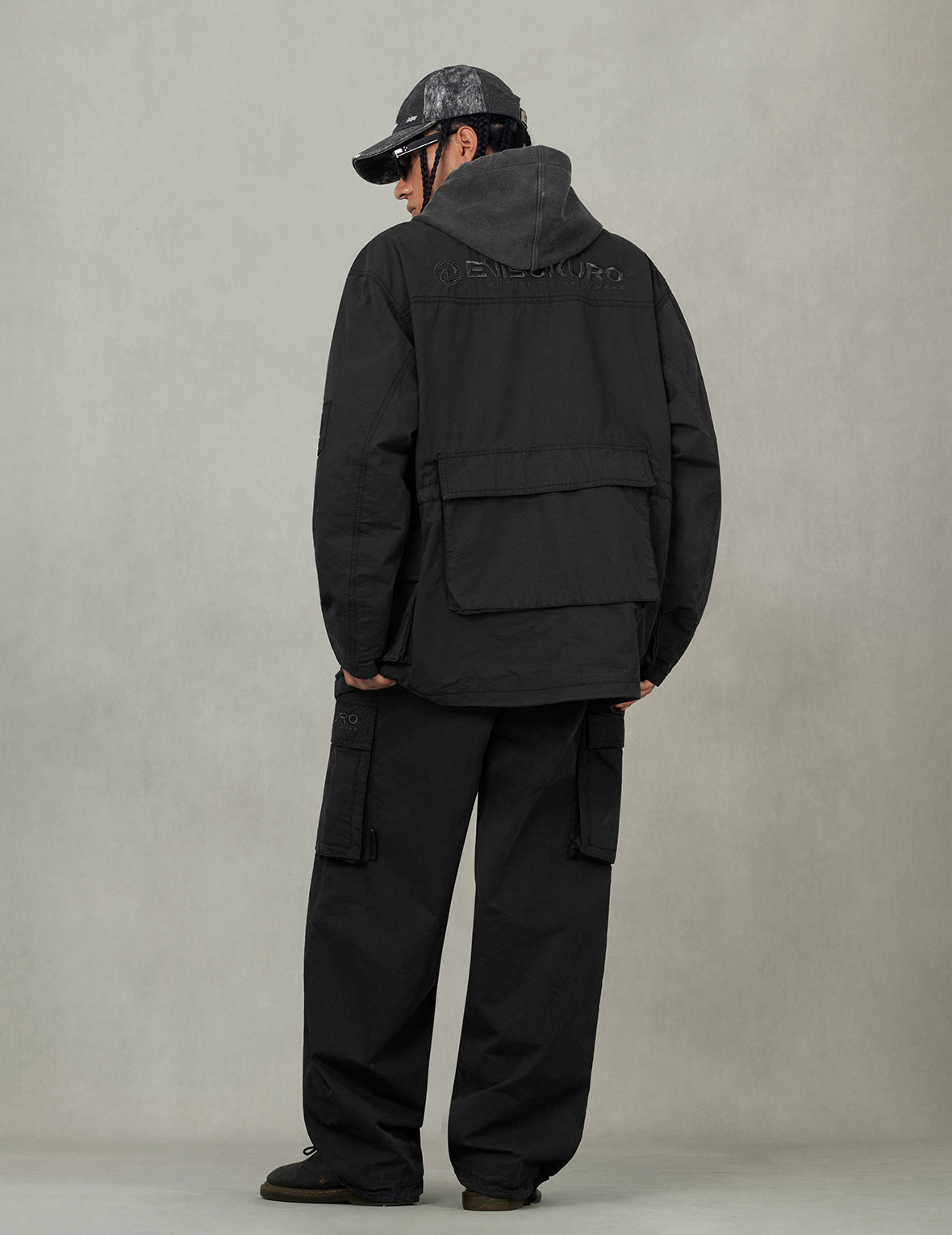 EVISUKURO Embroidery and Bio-washed Relax Fit Jacket