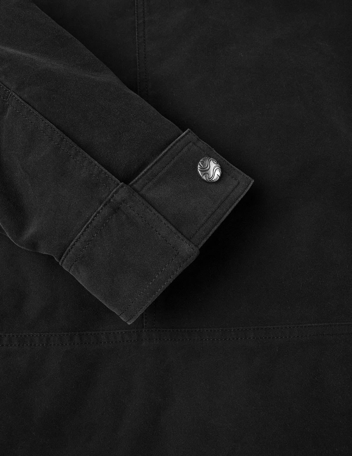 商标刺绣休闲水洗工装夹棉外套