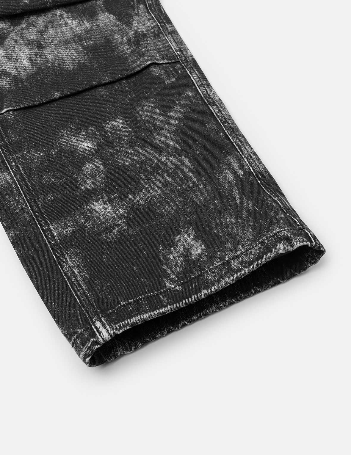 满地手刷图案印花常规版型长裤