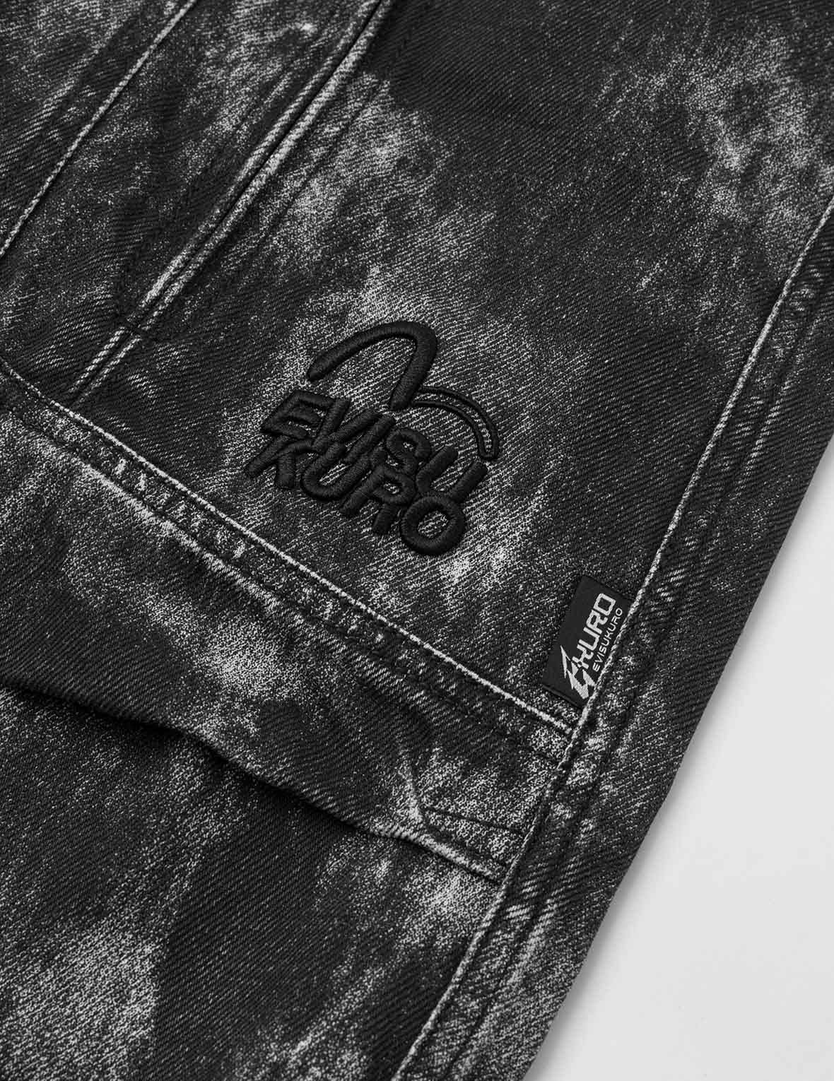 满地手刷图案印花常规版型长裤