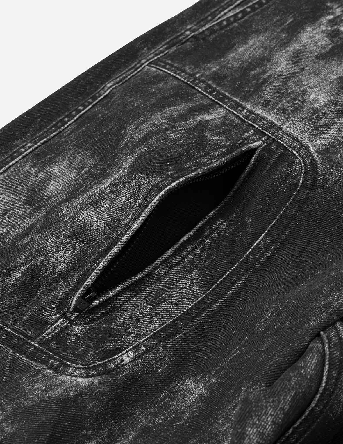 满地手刷图案印花常规版型长裤