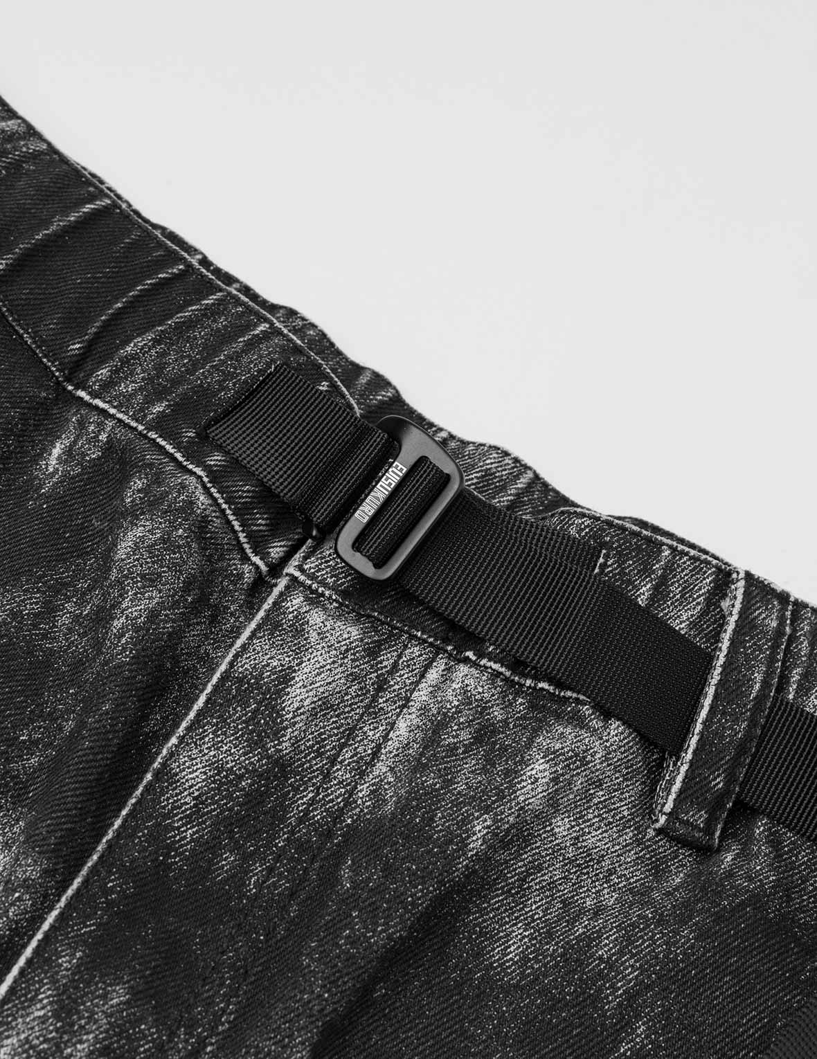 满地手刷图案印花常规版型长裤