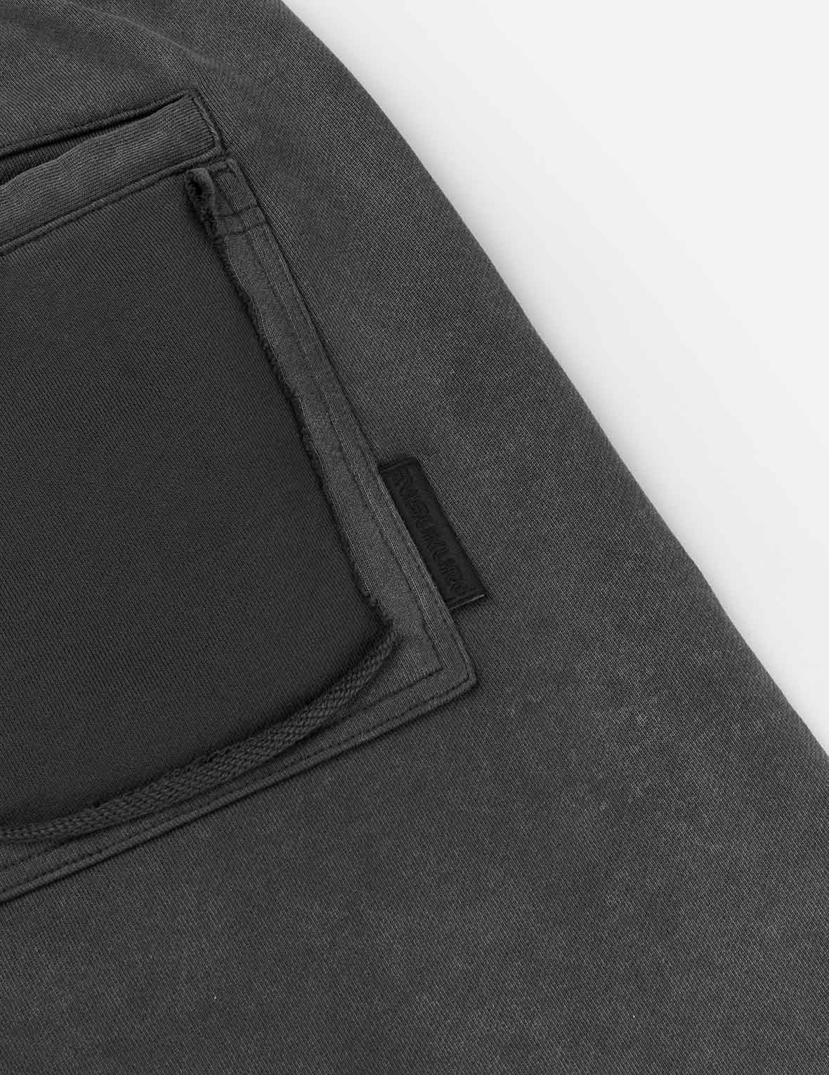 EVISUKURO E刺绣破损宽版运动裤