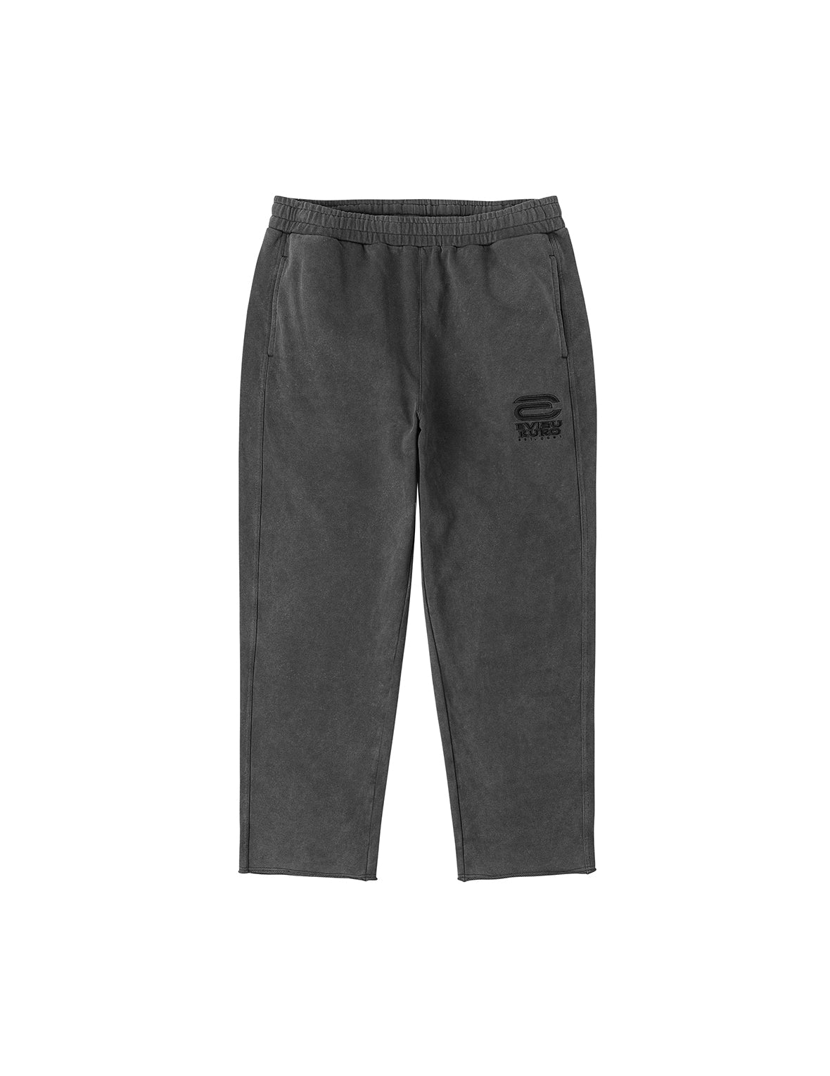 EVISUKURO E刺绣破损宽版运动裤