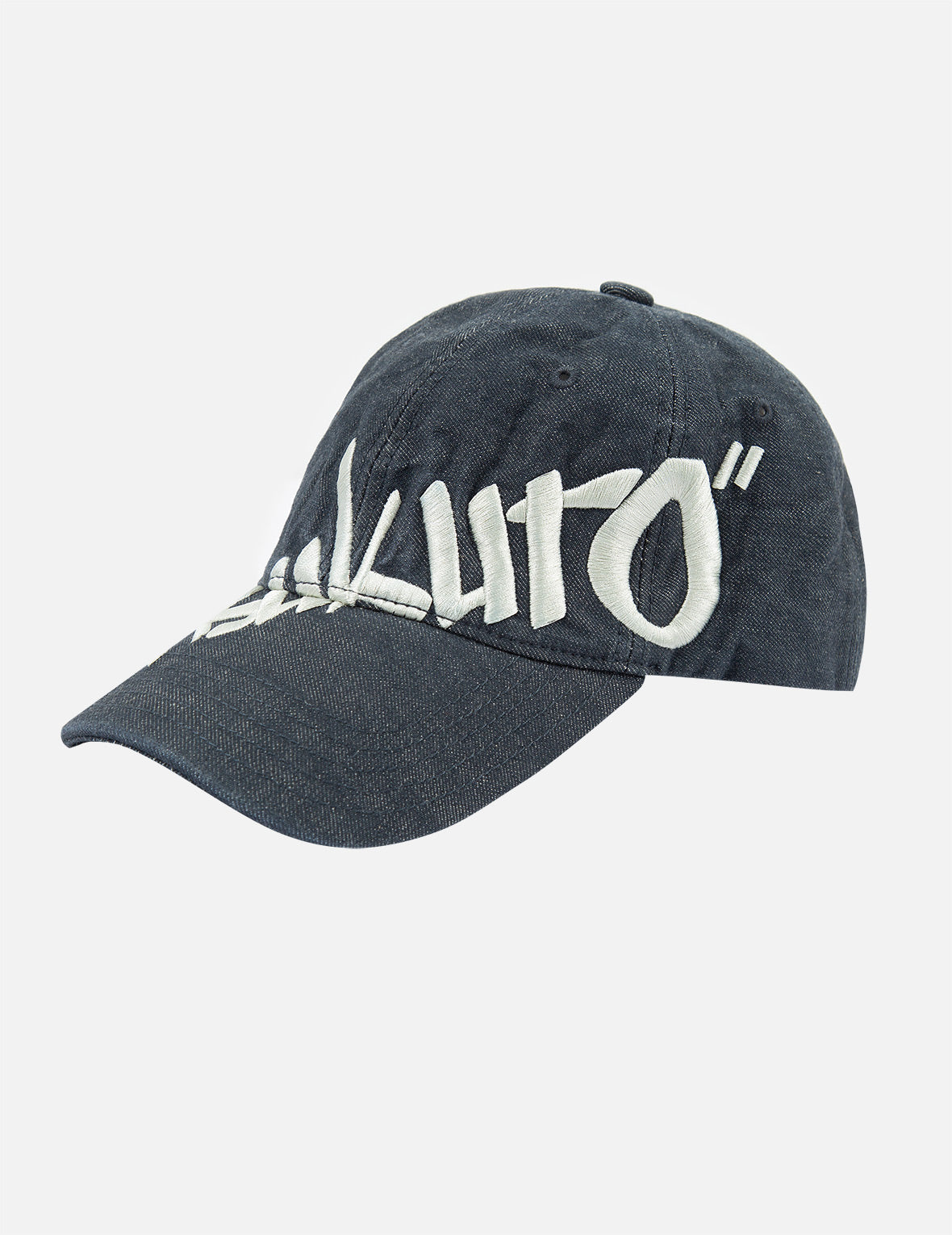 Graffiti Logo Embroidered Denim Cap