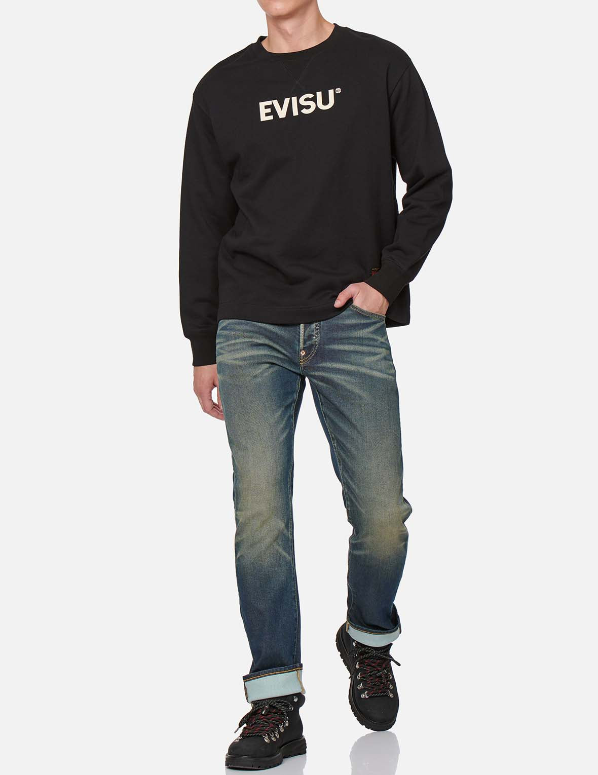 Ecru Seagull Sand-Washed Slim Straight fit Jeans #2010