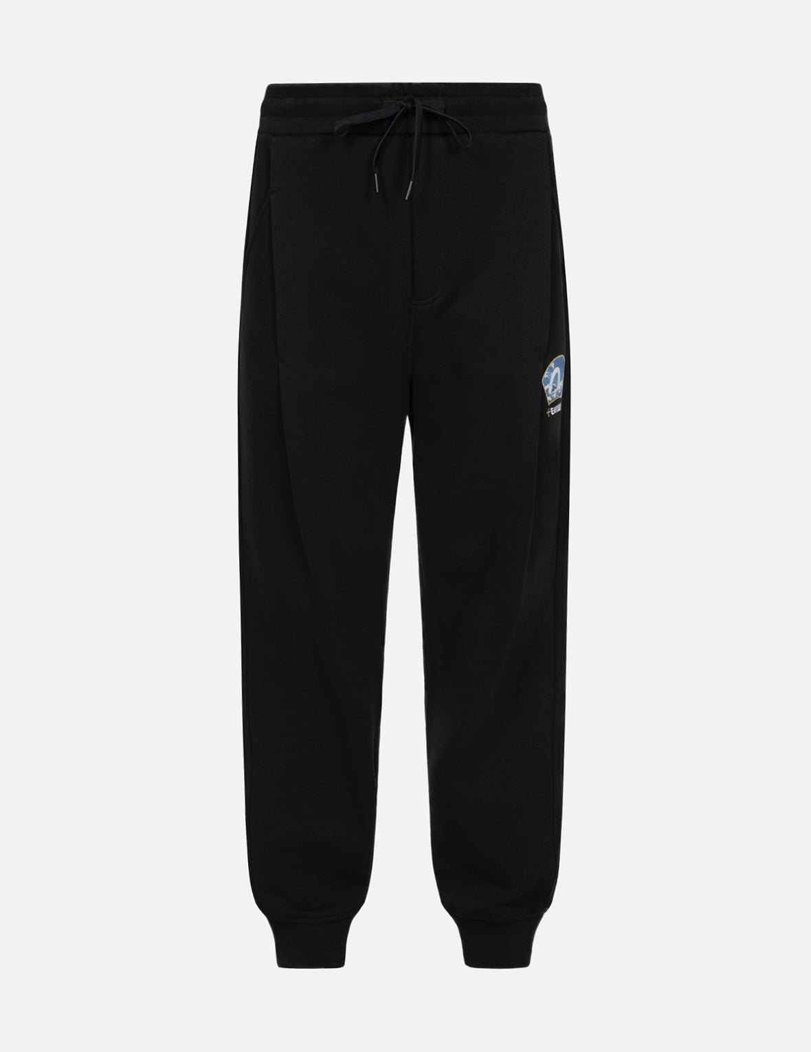 Fan-shaped Seagull and Wave Print 3D Fit Sweatpants
