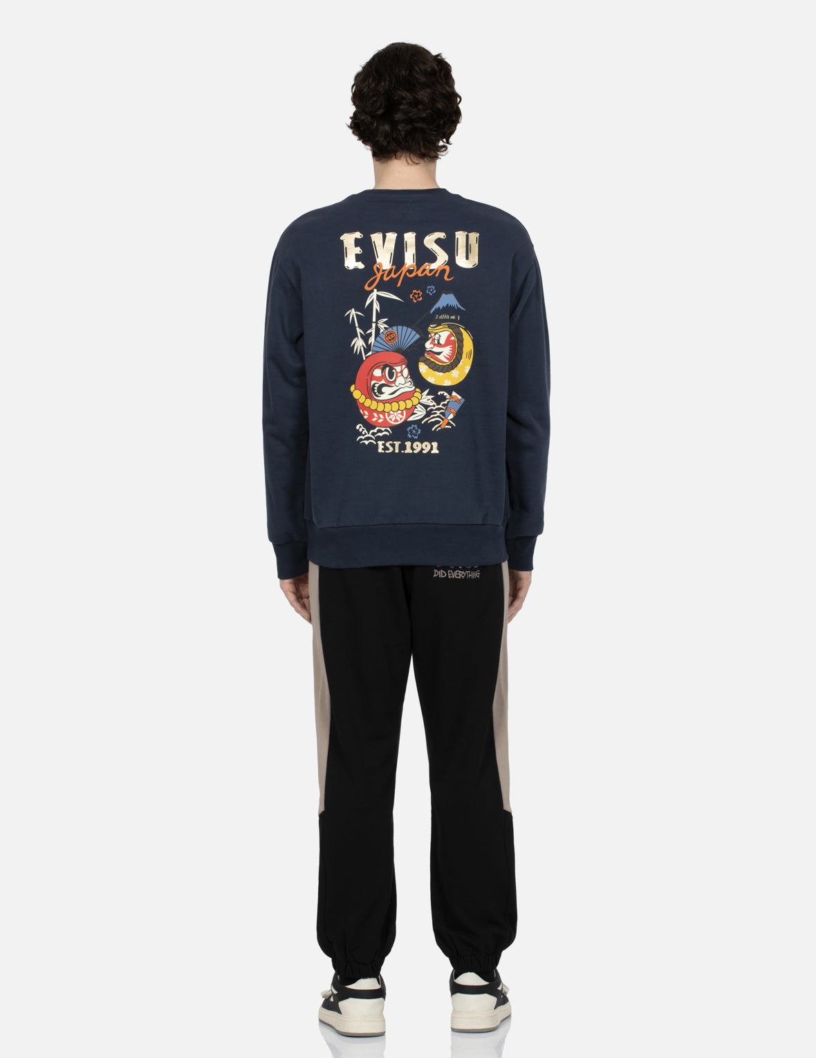 Kumadori Daruma Print Relax Fit Sweatshirt