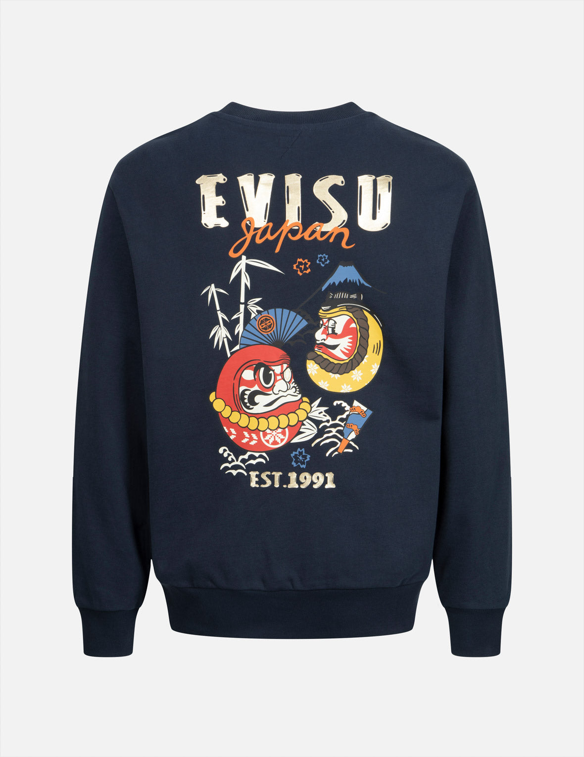 Kumadori Daruma Print Relax Fit Sweatshirt