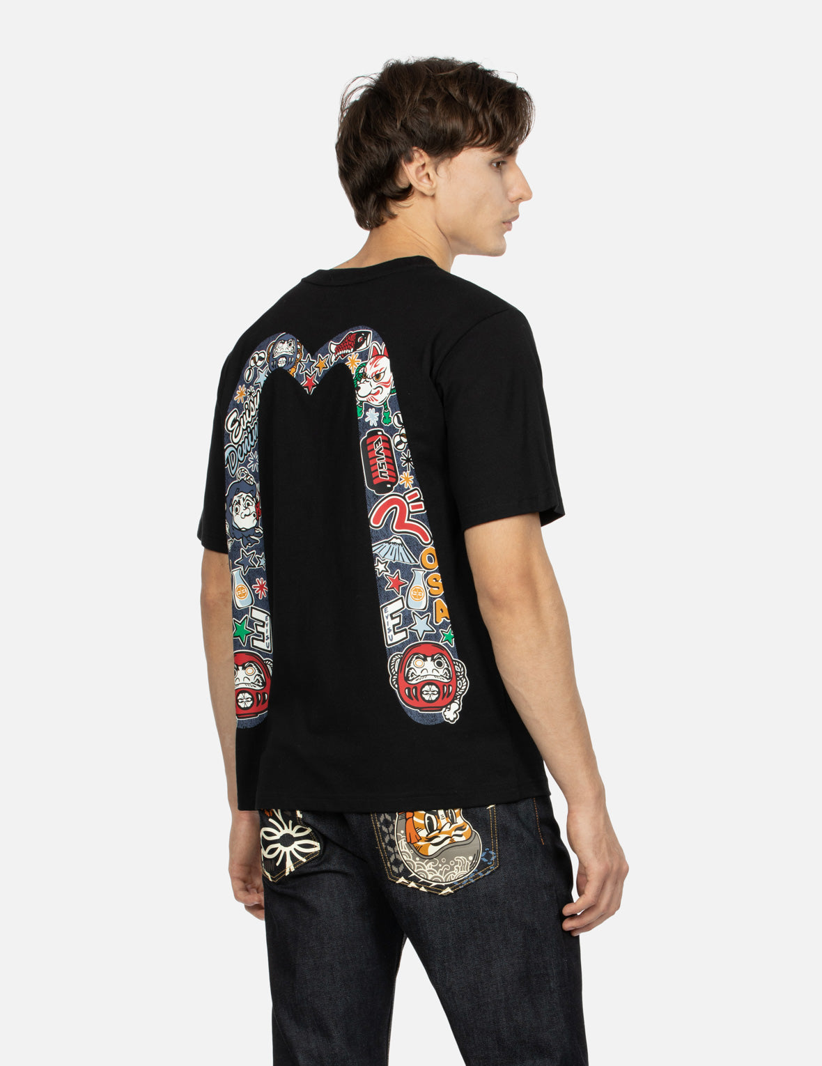 Hyottoko Festival Daicock Print Regular Fit T-shirt
