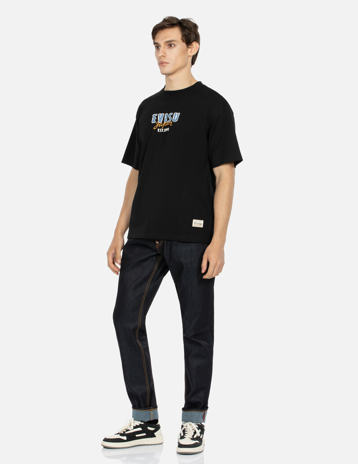 Kumadori Daruma Daicock Print Relax Fit T-shirt