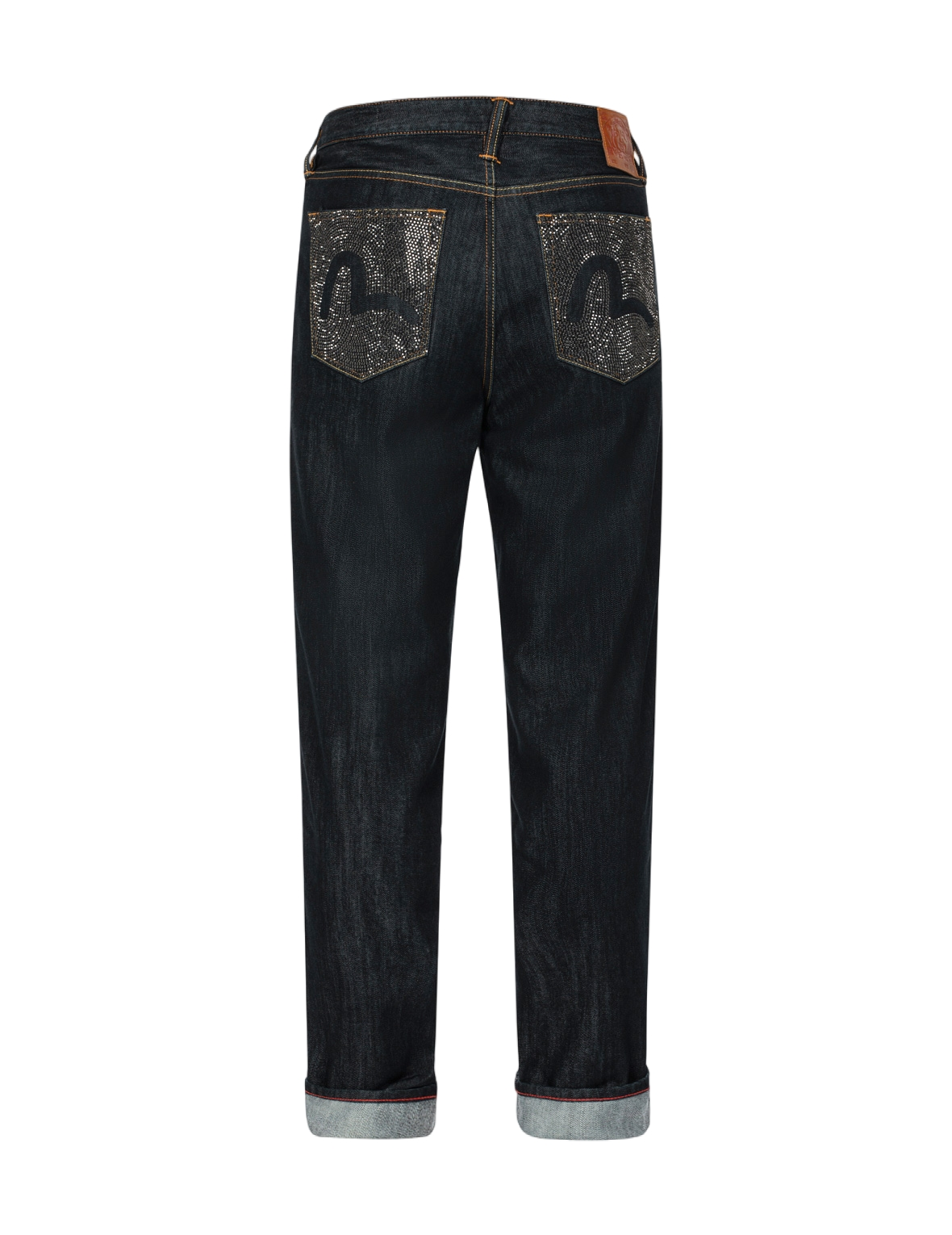 Heat Transfer Stone Hollow-out Seagull Fashion Fit Jeans