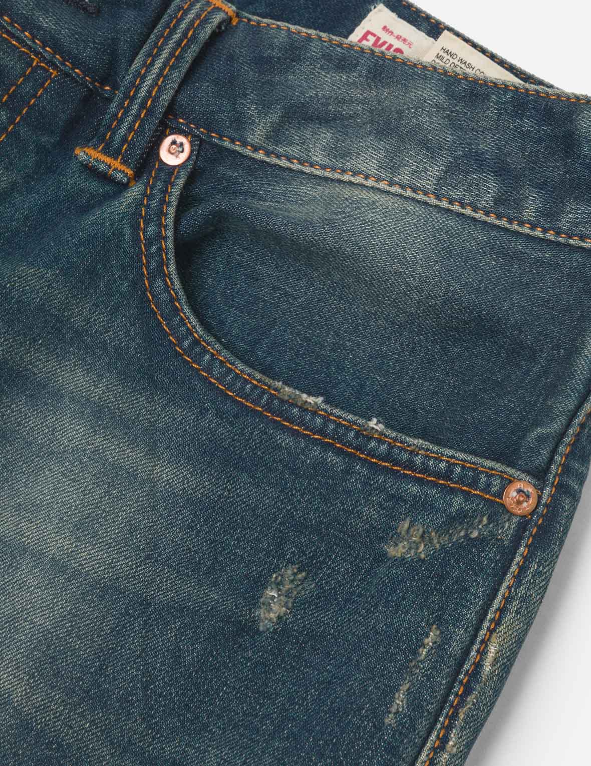 Ebisu Print and Multi-Pocket Taper Fit Jeans #2017