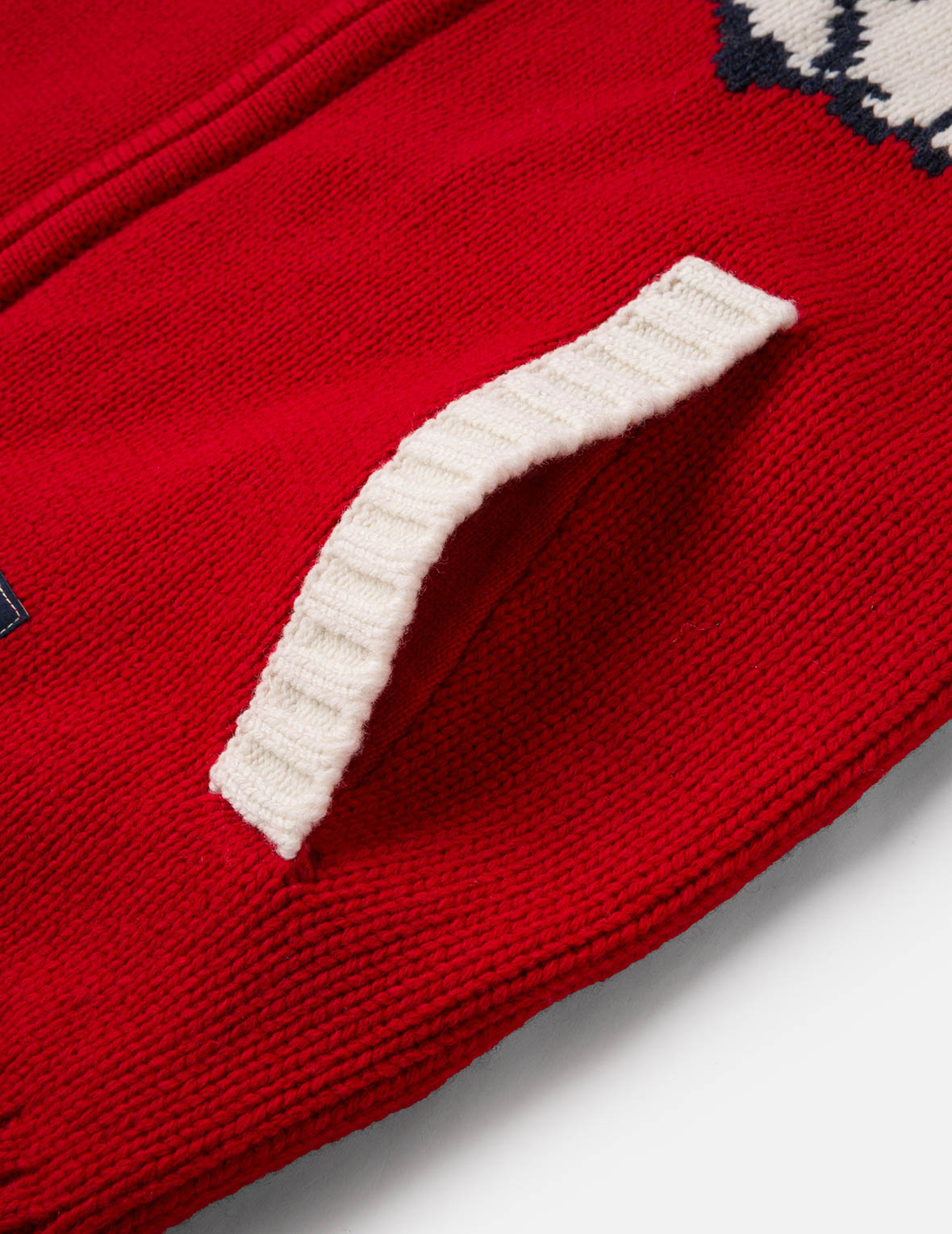 文字绘佛头嵌花宽版休闲编织羊毛外套