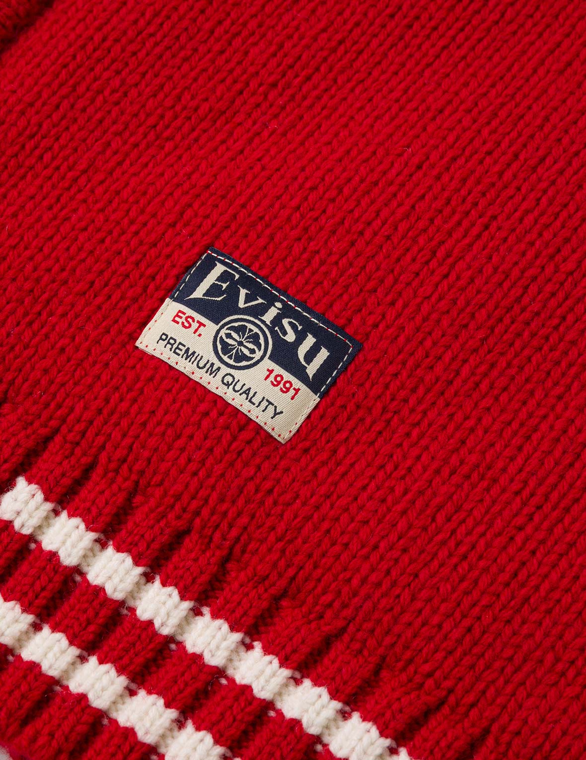 文字绘佛头嵌花宽版休闲编织羊毛外套