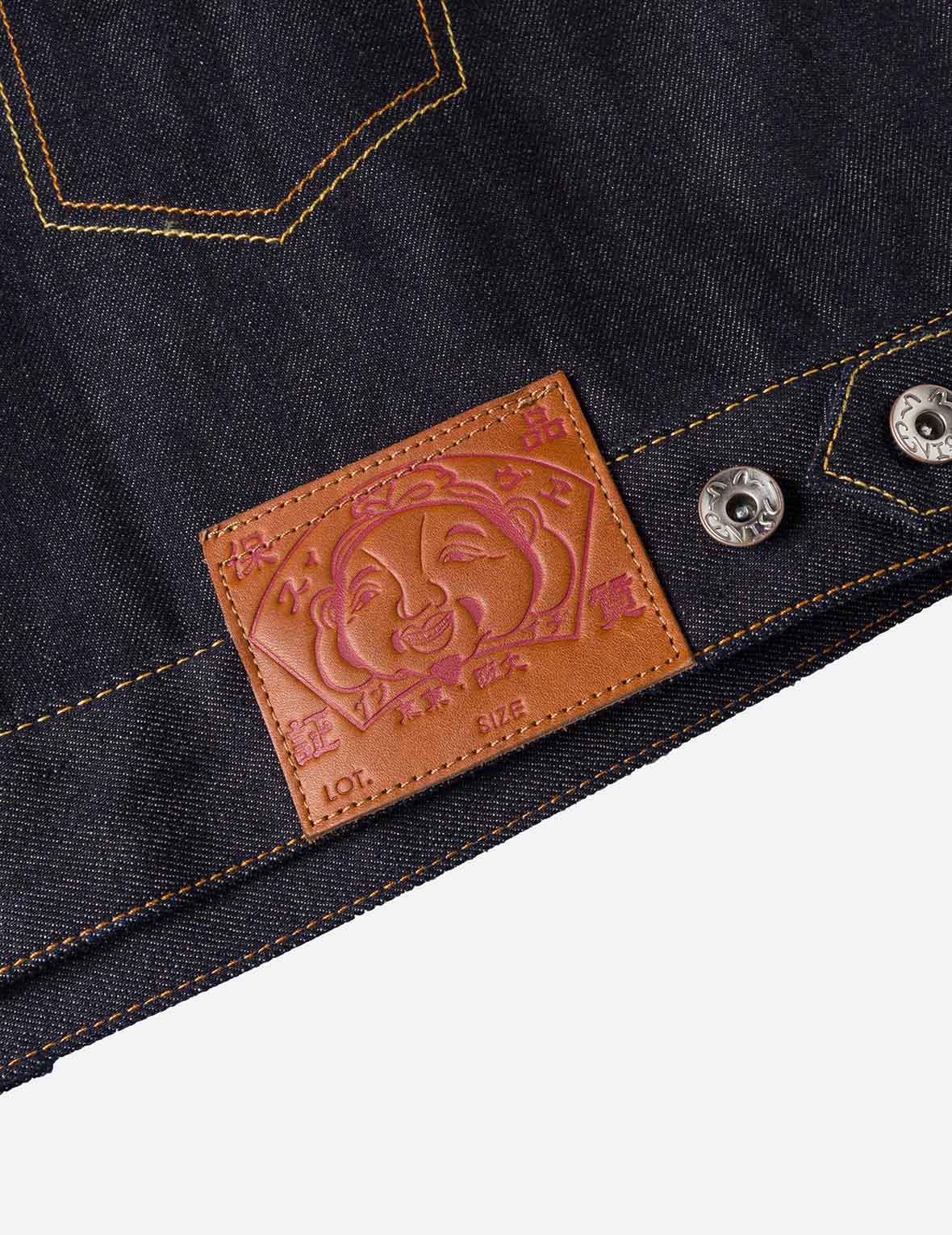 Multi-Pocket with Brocade Patch Relax Fit Denim Jacket