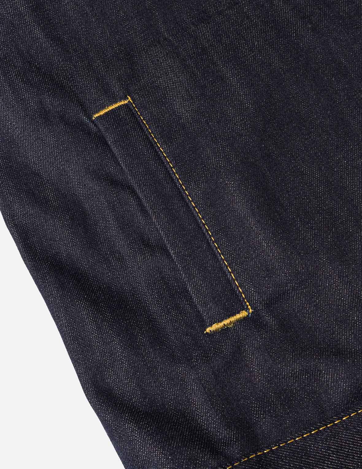 Multi-Pocket with Brocade Patch Relax Fit Denim Jacket