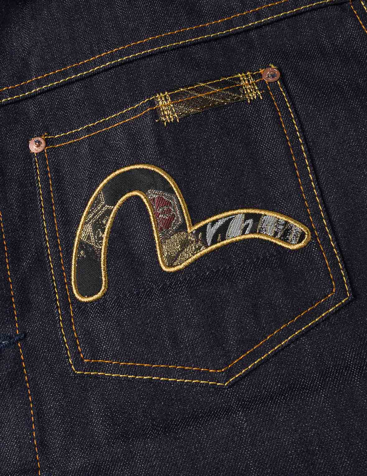 Multi-Pocket with Brocade Patch Relax Fit Denim Jacket