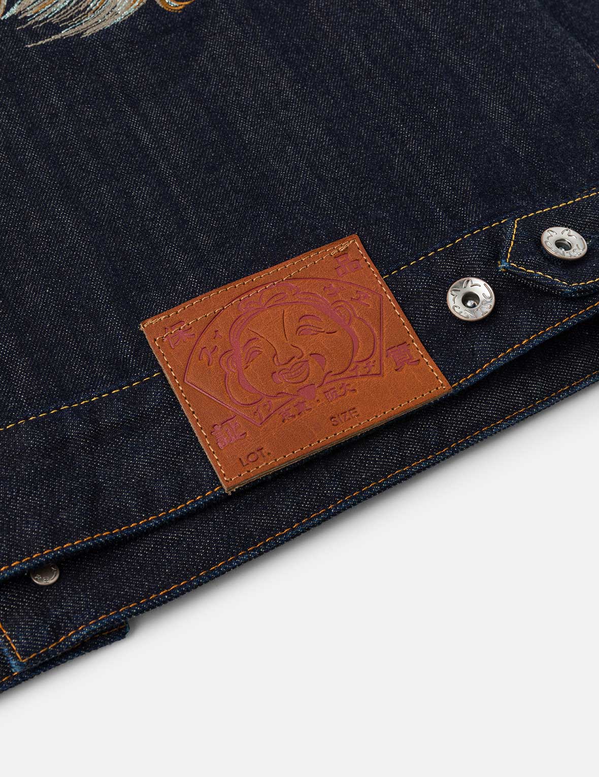 仙鹤报恩刺绣宽版休闲牛仔外套