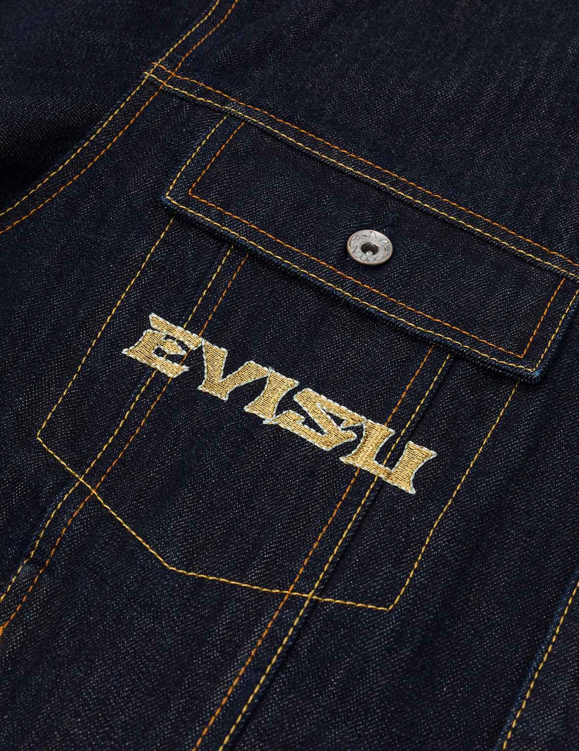 仙鹤报恩刺绣宽版休闲牛仔外套