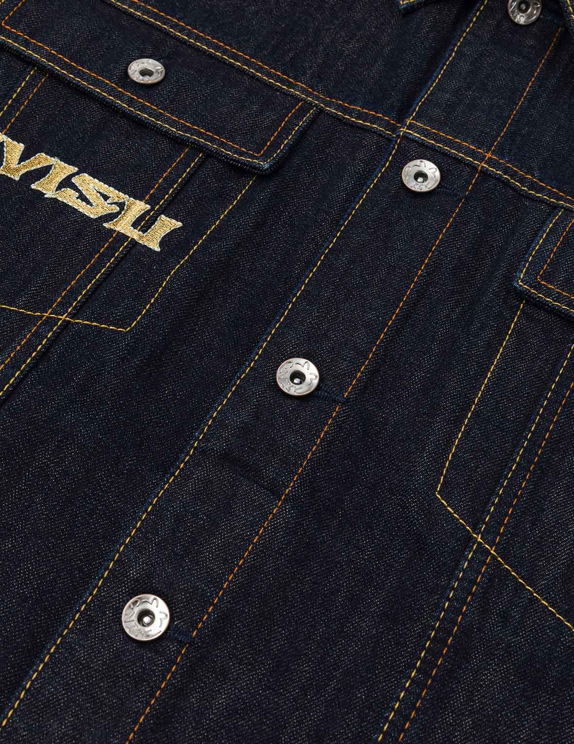 仙鹤报恩刺绣宽版休闲牛仔外套