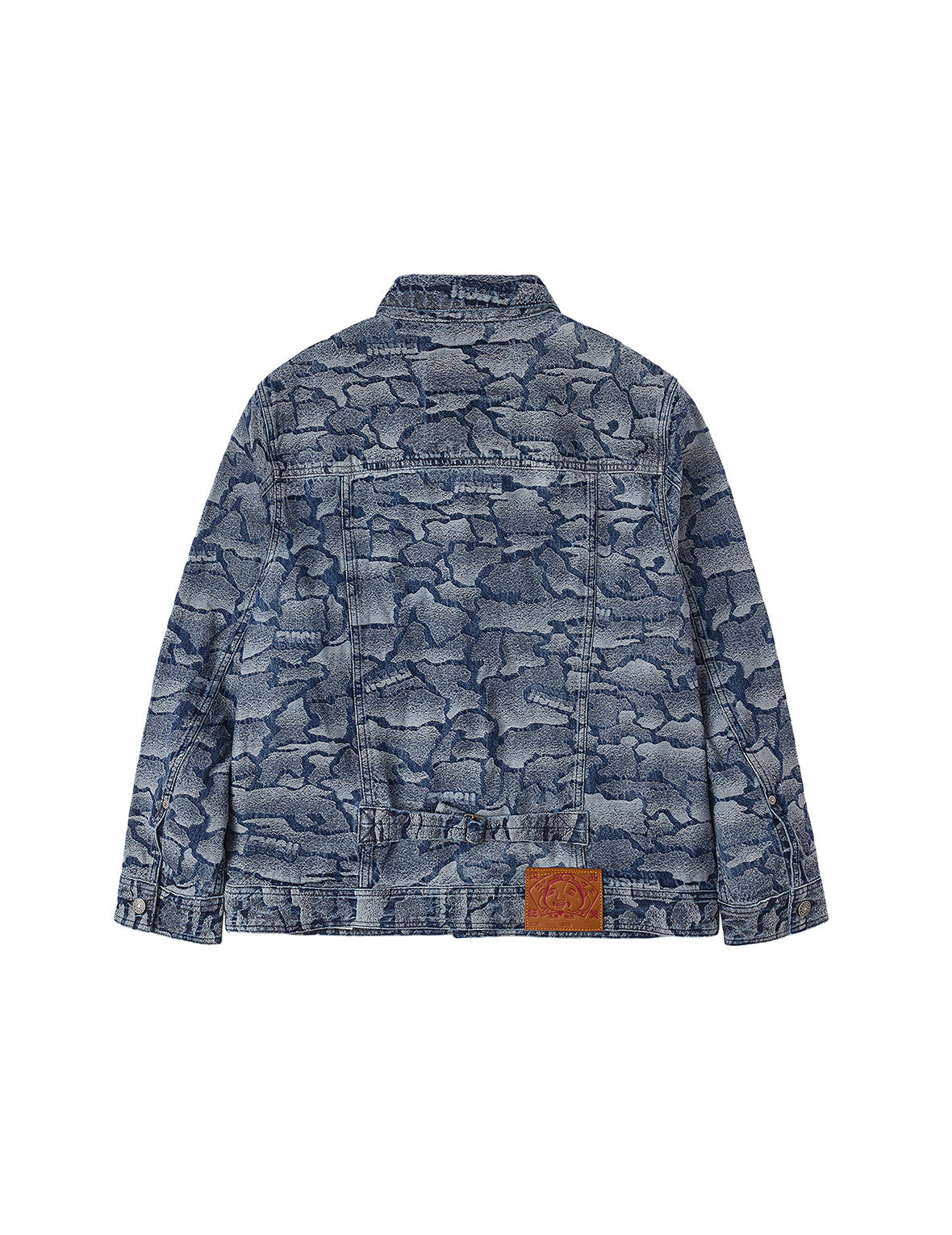 Allover Ishigaki Camouflage Jacquard Regular Fit Denim Jacket