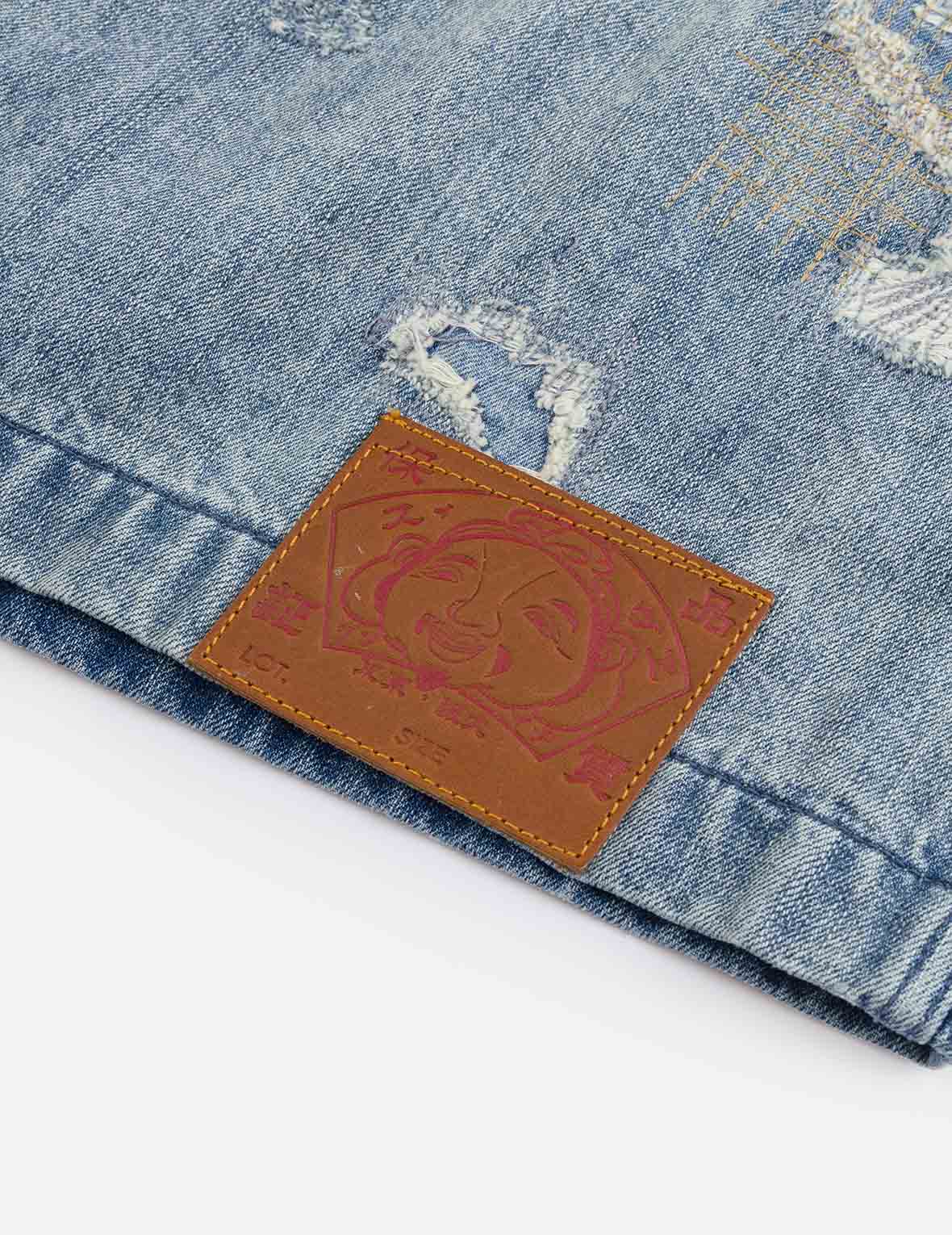 Distressed Fashion Fit Denim Jacket