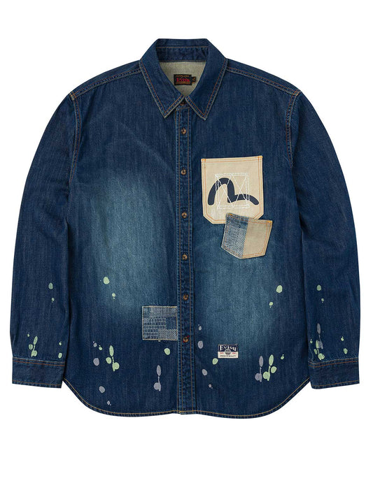 Shshiko Kamon Relax Fit Denim Shirt