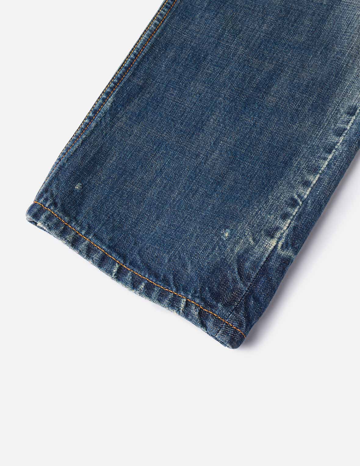 7-Pocket Design with Seagull Embroidery Washed Regular Fit Jeans #2020