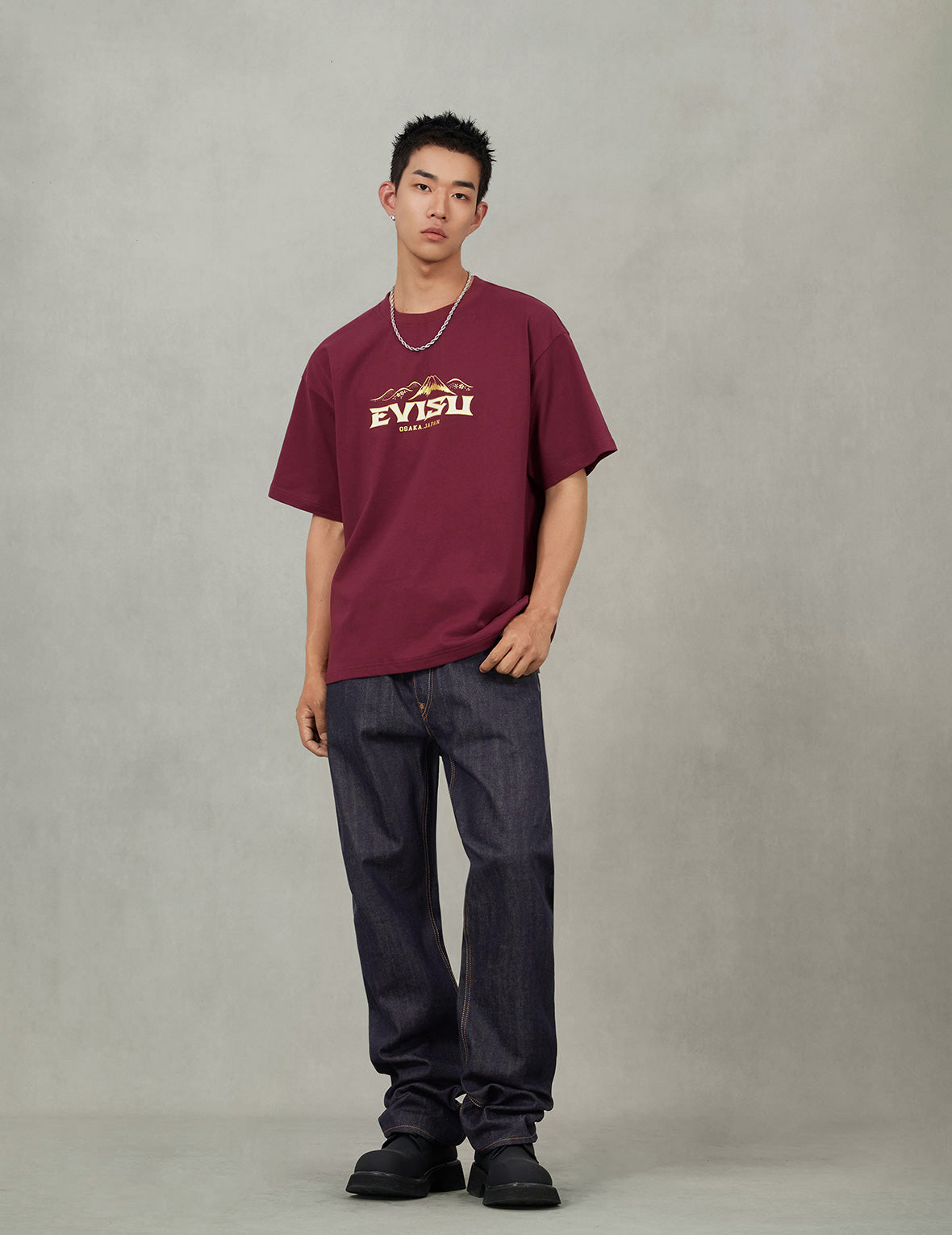 Brocade Inserted Daicock with Logo Embroidery Regular Fit Jeans #2020